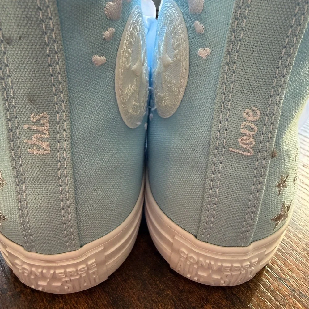 Light Blue High-Top Sneakers - Picture 10 of 16